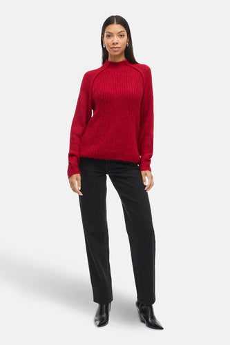 Pull à col rond - rouge - VILA®