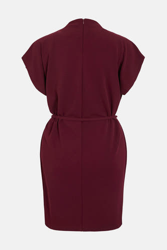 T-shirt Bordeaux à manches courtes de VILA®, avec ceinture à la taille et fermeture éclair sur le dos.