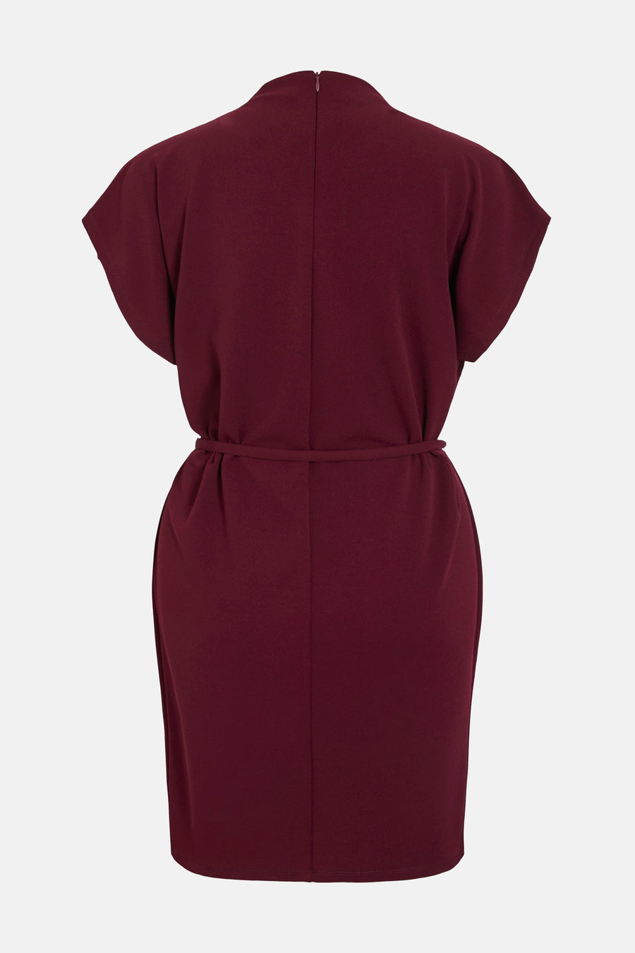 T-shirt Bordeaux à manches courtes de VILA®, avec ceinture à la taille et fermeture éclair sur le dos.
