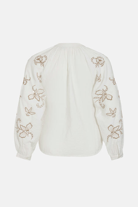 VIBRIA V-NECK L/S TOP/LC