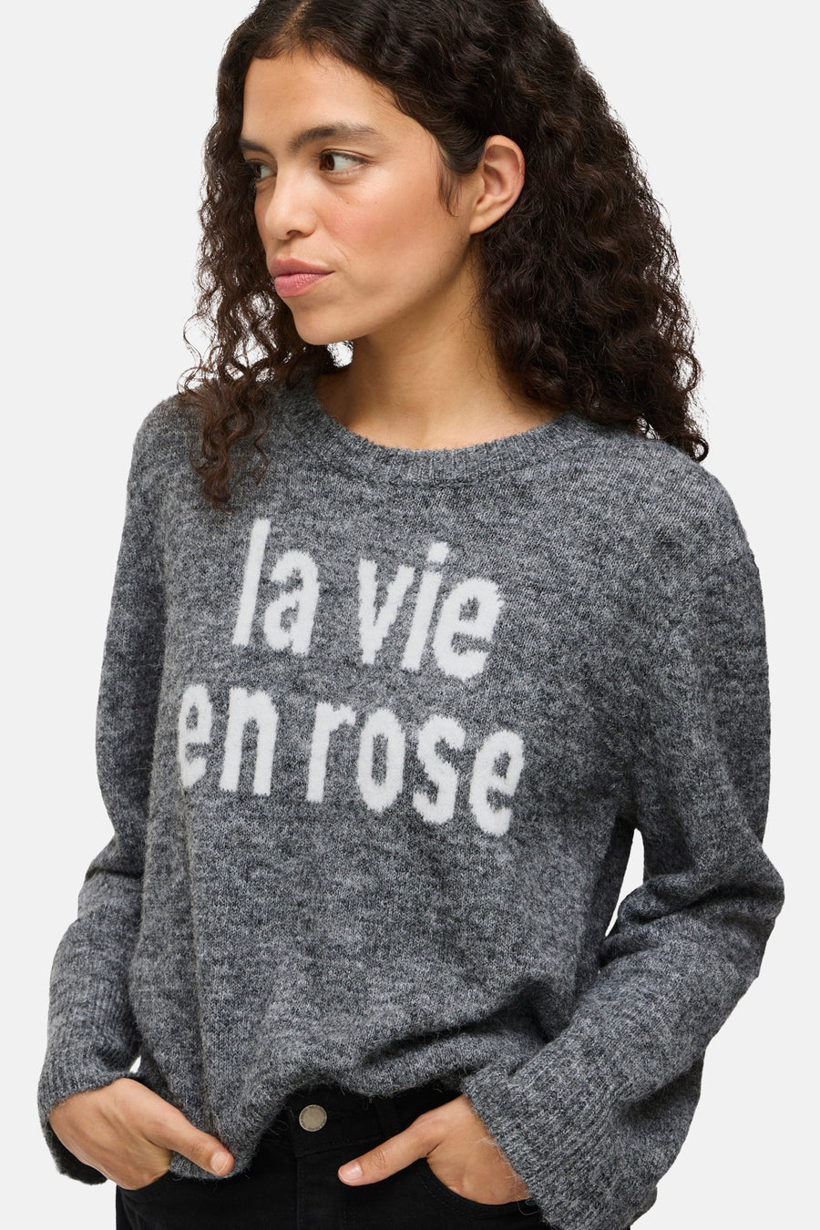 Pull à col rond - gris - VILA®