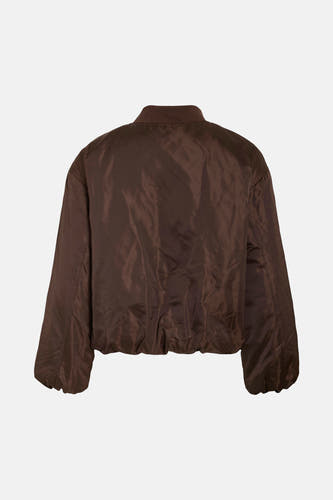 Manteau court brun de VILA®, avec des manches longues et un bord élastique.