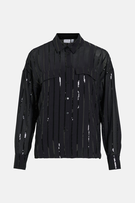 Chemise à manches longues - noir