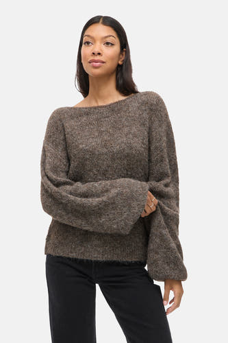 Pull col O brun - VILA®