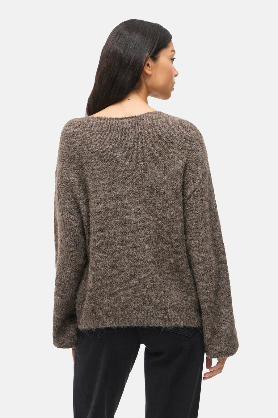 Pull col O brun - VILA®