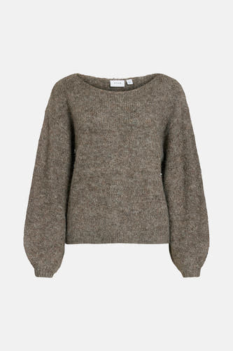 Pull col O brun - VILA®