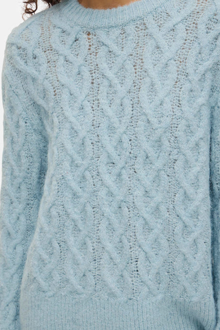 Pull à col rond - bleu