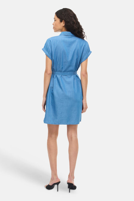 Robes manches courtes mid blue denim - VILA®