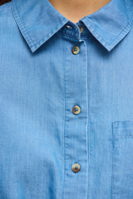 Robes manches courtes mid blue denim - VILA®