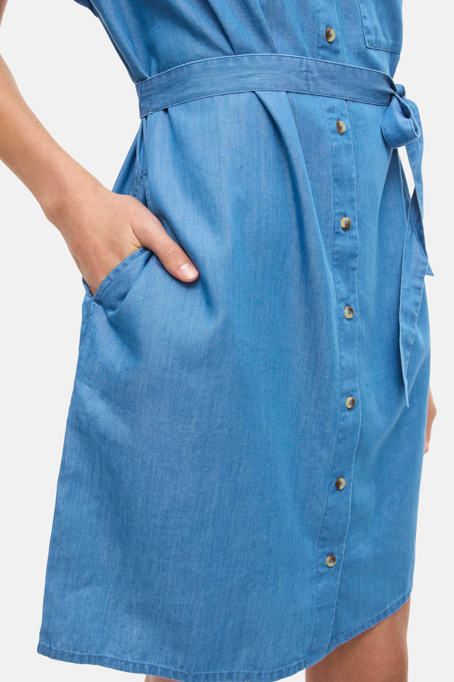 Robes manches courtes mid blue denim - VILA®