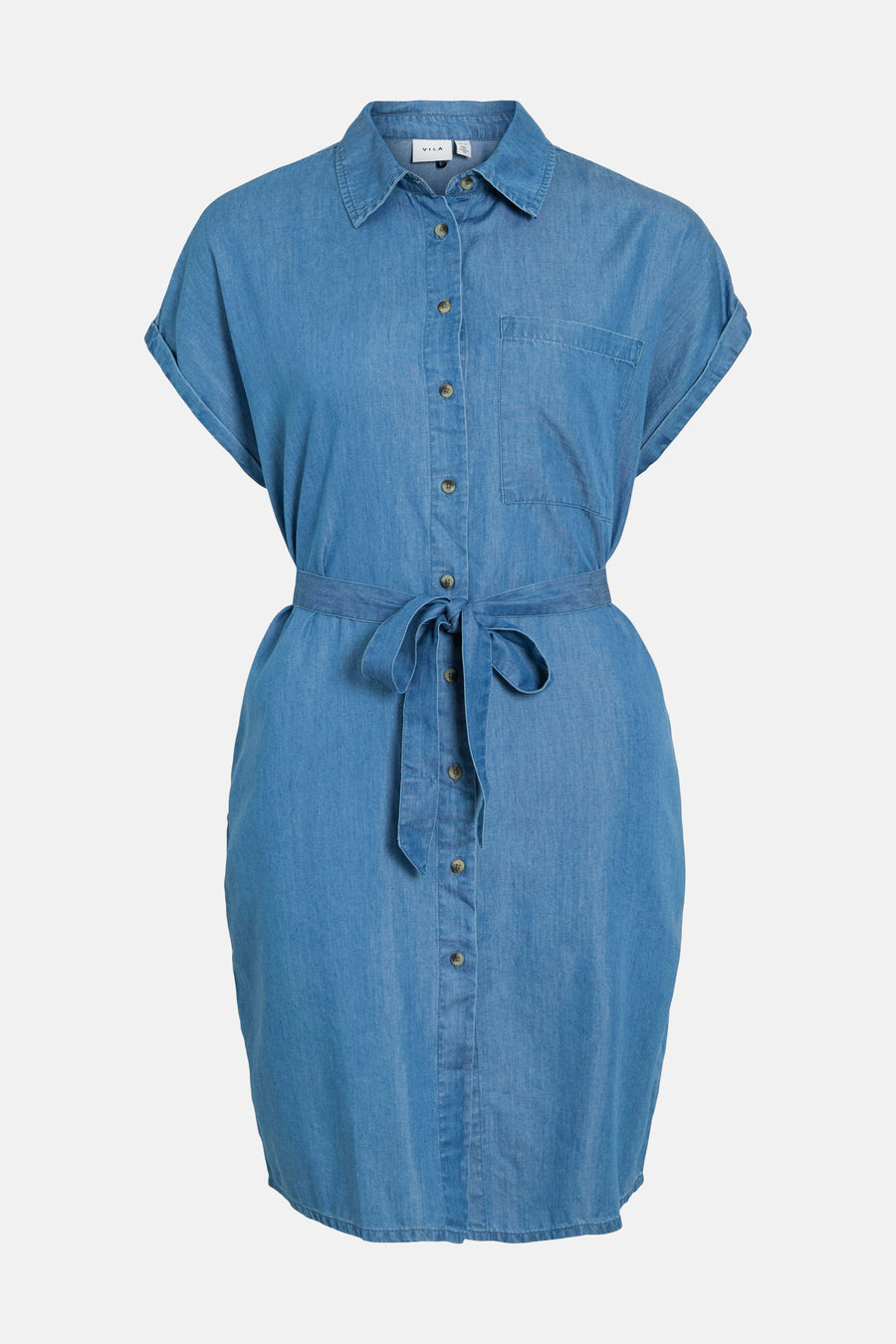 Robes manches courtes mid blue denim - VILA®