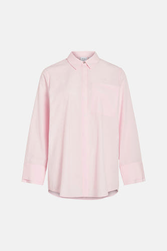 Chemise rose à manches longues de VILA, avec une poche poitrine et une fermeture boutonnée.