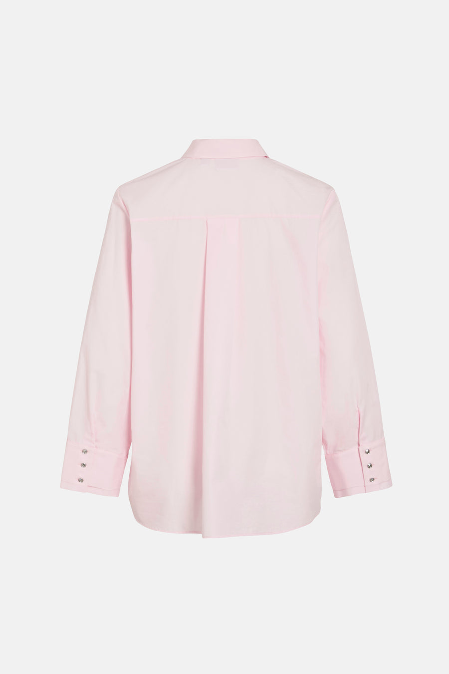 Chemise rose à manches longues de VILA®, vue de dos, avec détails de boutons aux poignets.