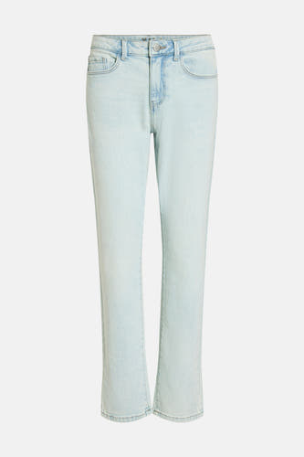 Lichtblauwe straight jeans van VILA, met een klassieke five-pocket styling.
