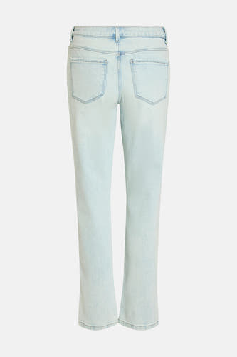 Jean droit bleu clair de VILA, avec poches arrière et un délavage subtil.