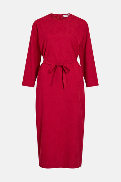 VICOURDIE 7/8 V-NECK CORDUROY DRESS/LC