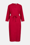 VICOURDIE 7/8 V-NECK CORDUROY DRESS/LC