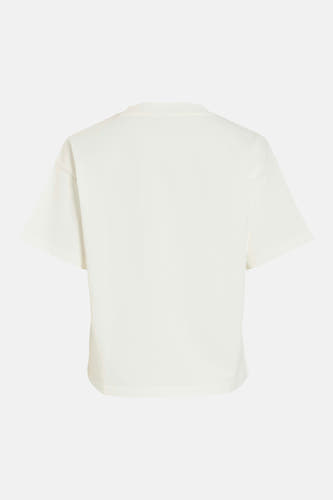 T-shirt blanc VILA®, à manches courtes et au design uni.