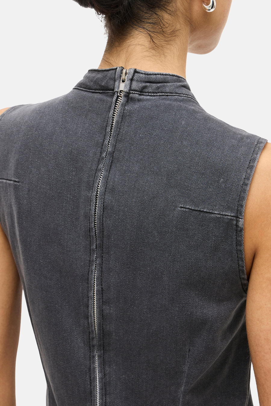 VINONA S/L MIDI DENIM DRESS