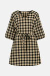 VIBETTE 3/4 V-NECK DRESS / LS