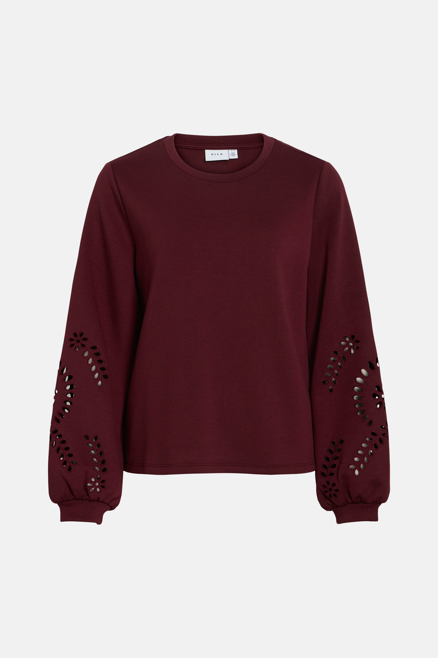 Sweat col O - Bordeaux