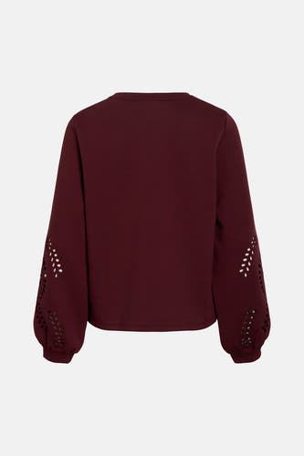 Sweat col O - Bordeaux