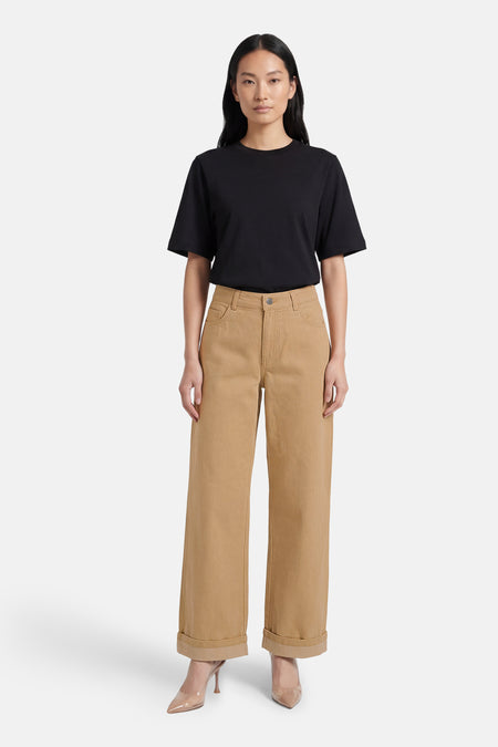 Jeans coloré - beige