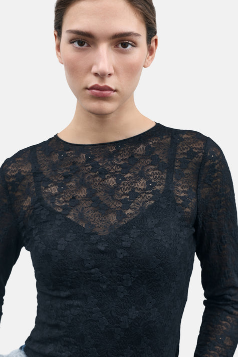 Top uni manche longue noir - VILA®