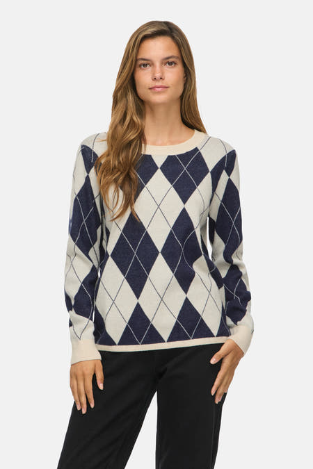 Pull col O - beige