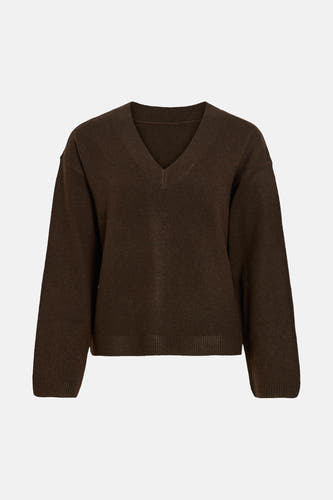 Pull col V - brun