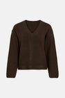 Pull col V - brun