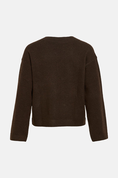 Pull col V - brun