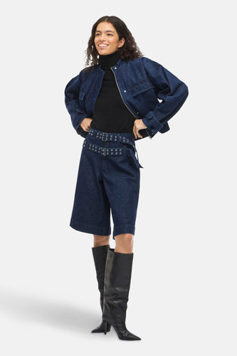 Short - dark blue denim - VILA®