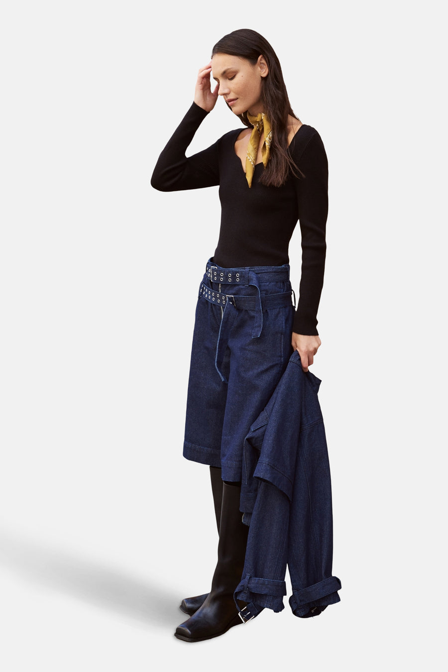 Short - dark blue denim - VILA®