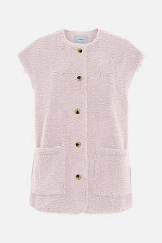 Roze teddy bodywarmer met knopen en zakken van VILA.