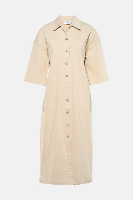 Robe à manches courtes - beige