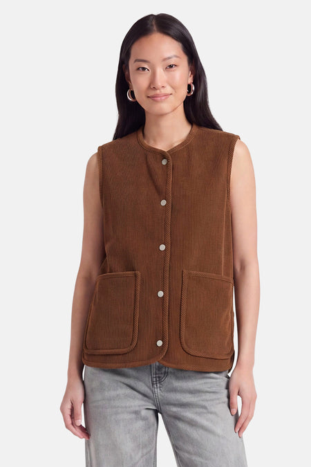 Veste sans manches - cognac