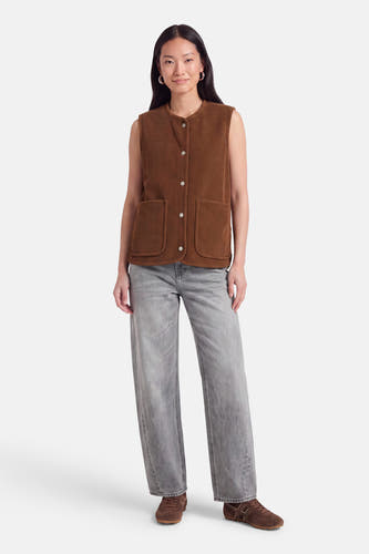 Veste sans manches - cognac