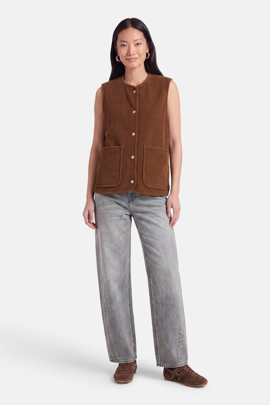 Veste sans manches - cognac