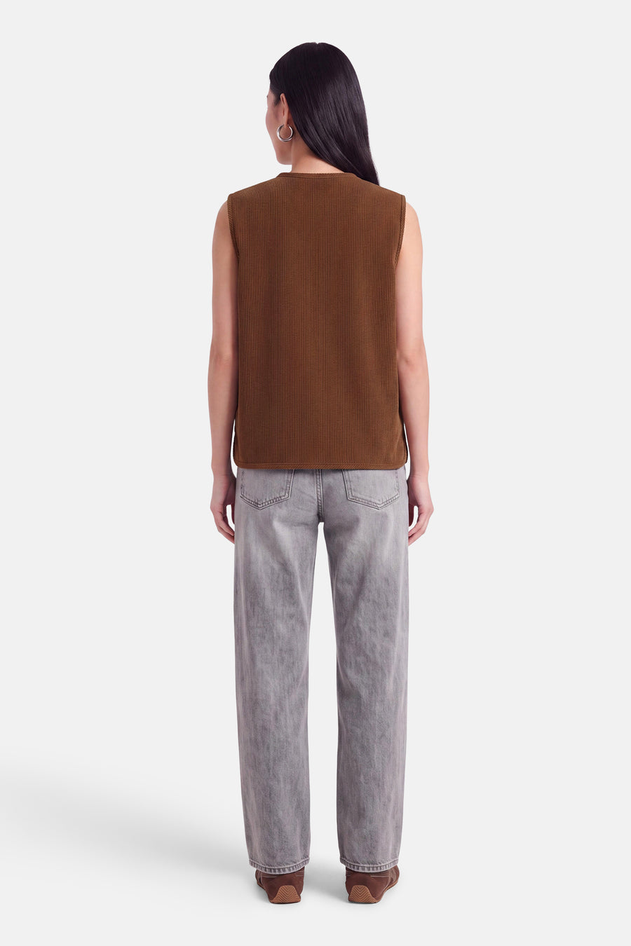 Veste sans manches - cognac