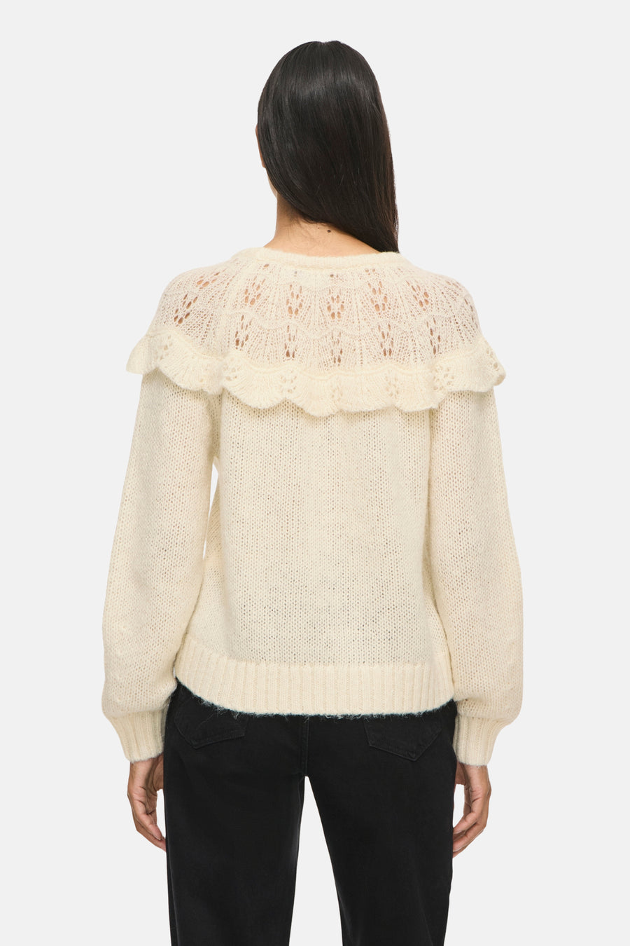 Pull col O Écru - VILA®