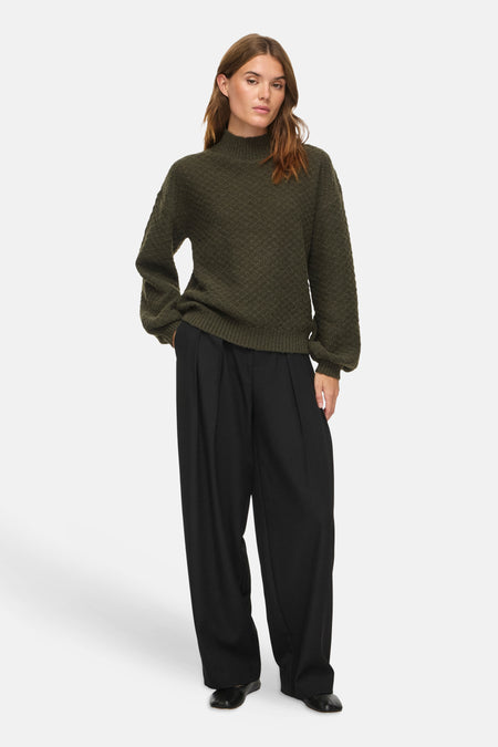 Pull col O vert - VILA®