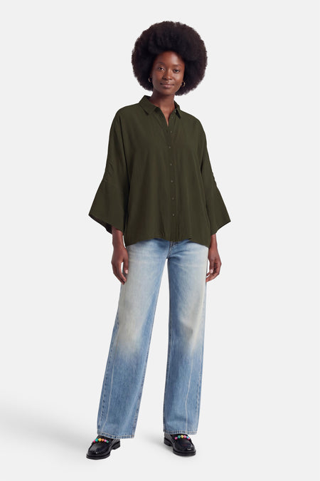 Blouse à manches courtes - vert