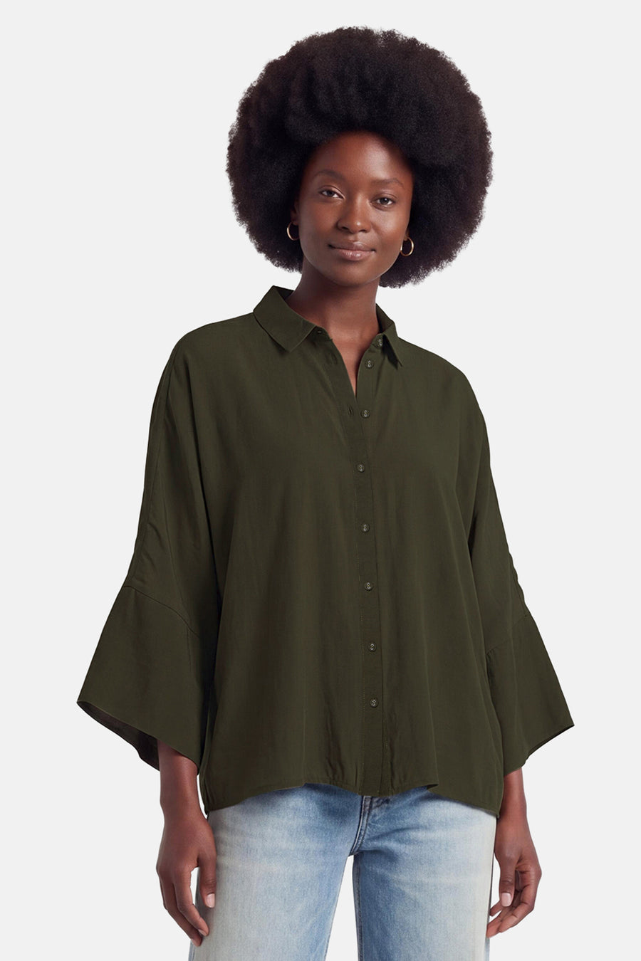 Blouse à manches courtes - vert