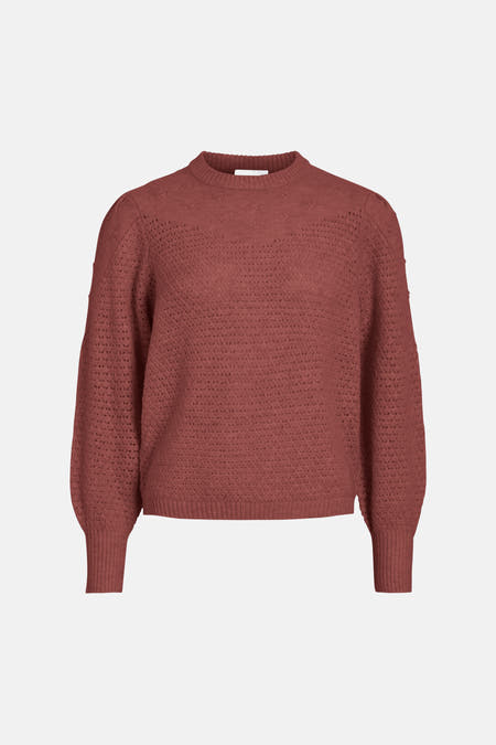 Pull col O brique - VILA®