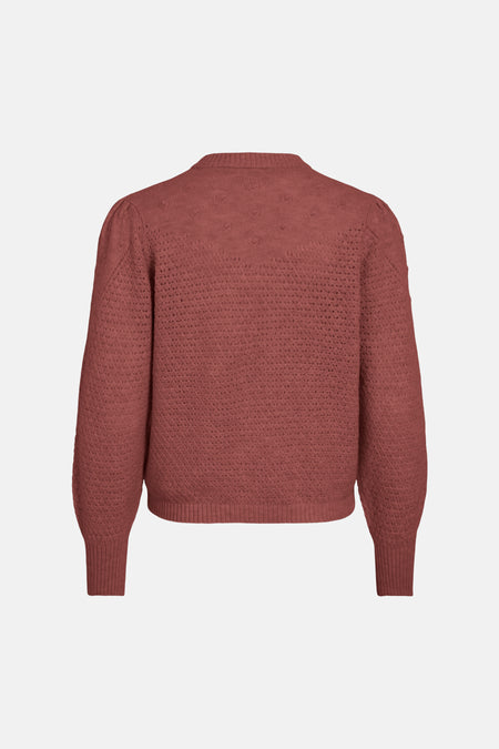 Pull col O brique - VILA®