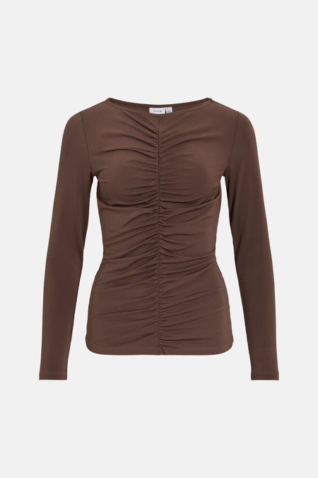Top uni manche longue brun - VILA®