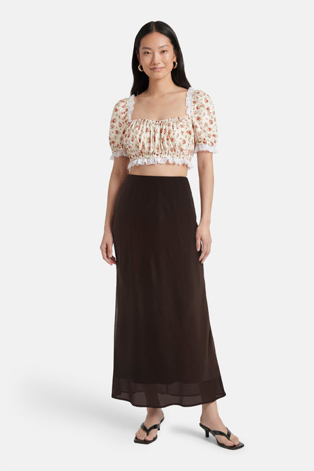 Jupe longue - brun