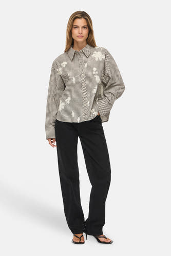 Chemise à manches longues - beige