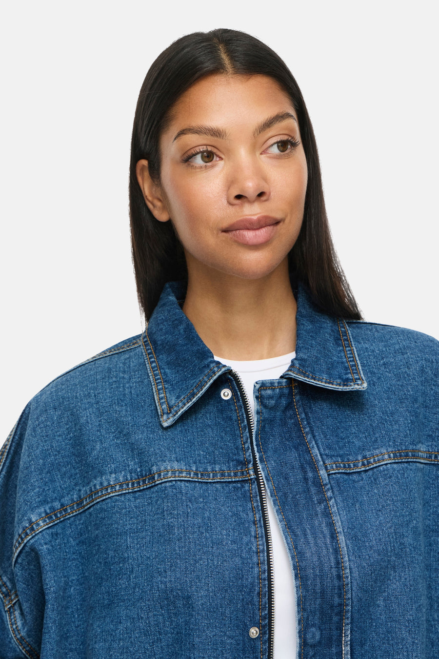 Bombers mid blue denim - VILA®